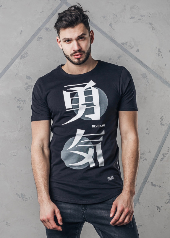 Футболка мужская с иероглифом черная MFStore Изображение Футболка мужская с иероглифом черная MFStore