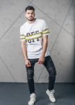 Футболка со строчкой белая с желтым Crush Code MFStore Изображение Футболка со строчкой белая с желтым Crush Code MFStore