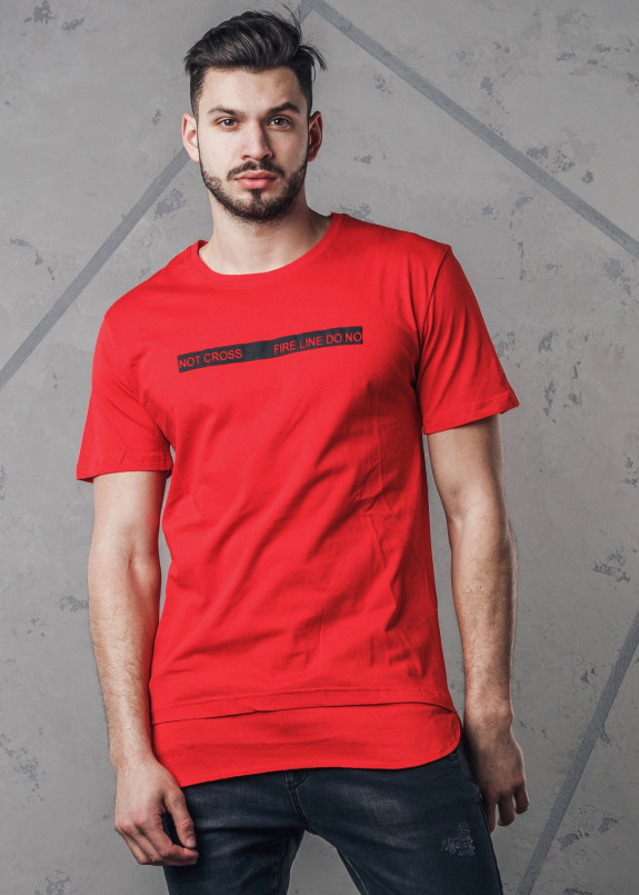 Футболка красная Not Cross Fire Line MFStore Изображение Футболка красная Not Cross Fire Line MFStore