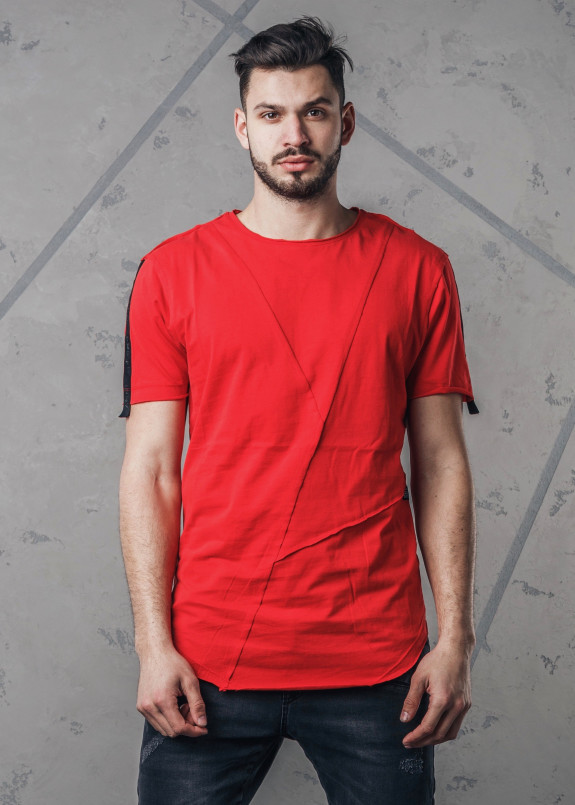 Футболка со строчкой красная Х MFStore Изображение Футболка со строчкой красная Х MFStore