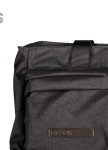 Изображение Сумка большая с двумя накладными карманами ромб/текстиль черная Pilsok