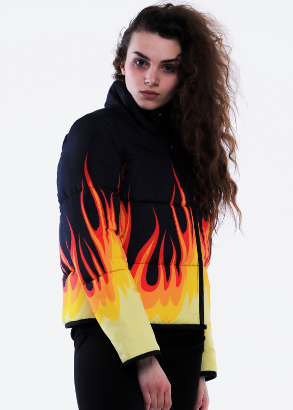 Изображение Куртка женская короткая черная FIRE INSHA