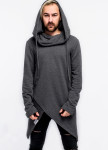 Худи мужское асимметричное серое ThePARA Изображение Худи мужское асимметричное серое ThePARA