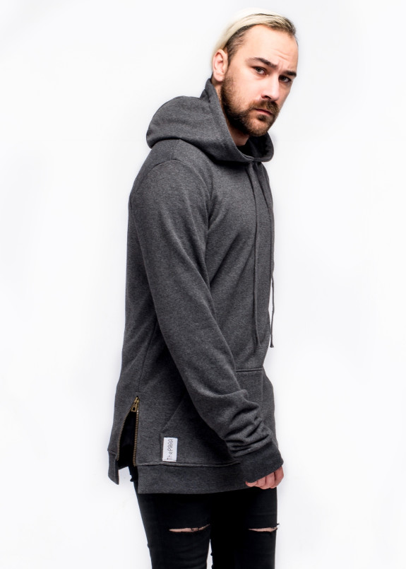 Худи мужское удлиненное серое ThePARA Изображение Худи мужское удлиненное серое ThePARA