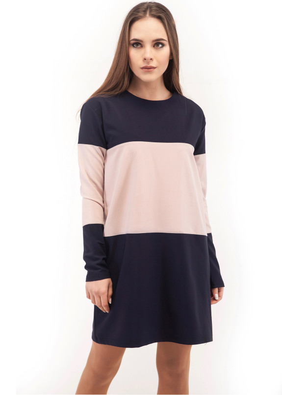 Платье сине-бежевое Wolf  Изображение Платье сине-бежевое Wolf