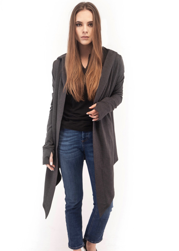 Мантия женская асимметричная темно-серая Wolff Изображение Мантия женская асимметричная темно-серая Wolff