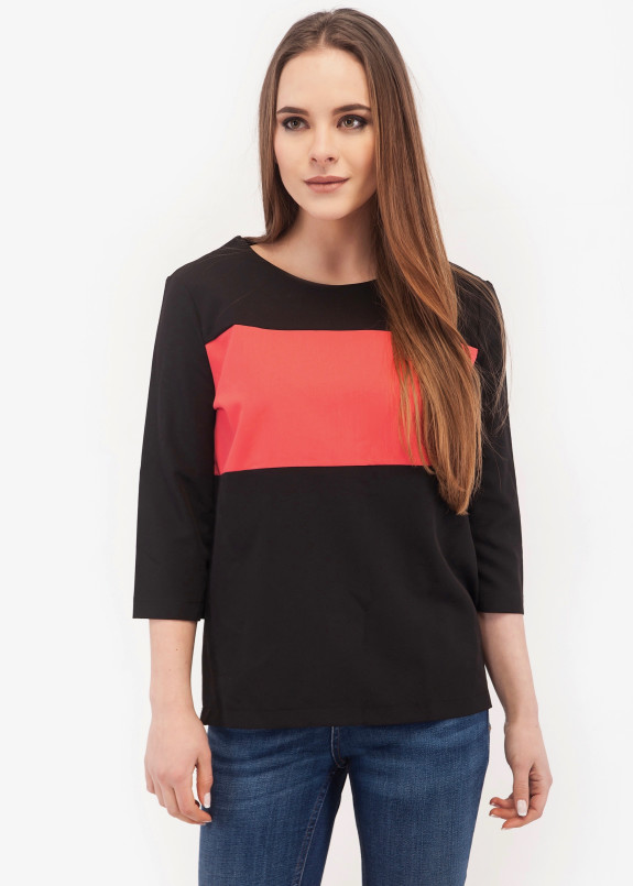 Топ черный с коралловым Wolff Изображение Топ черный с коралловым Wolff