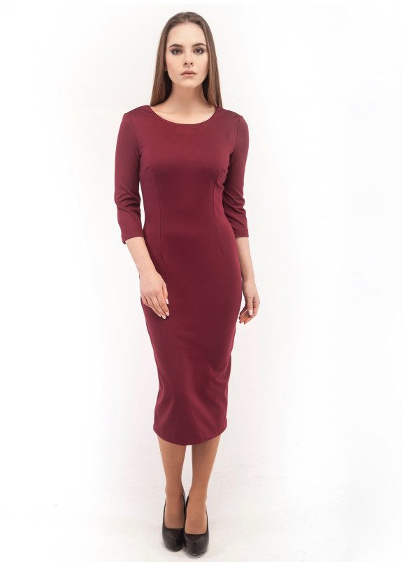 Платье с вырезом на спине марсала Wolff Изображение Платье с вырезом на спине марсала Wolff