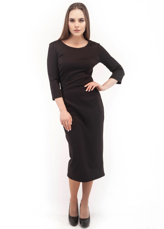 Платье с вырезом на спине синее Wolff Изображение Платье с вырезом на спине синее Wolff