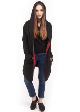 Мантия женская черная с бордовым Wolff Изображение Мантия женская черная с бордовым Wolff