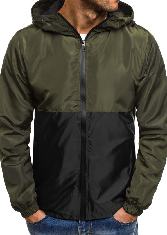 Ветровка мужская черная с зеленым MFStore Изображение Ветровка мужская черная с зеленым MFStore