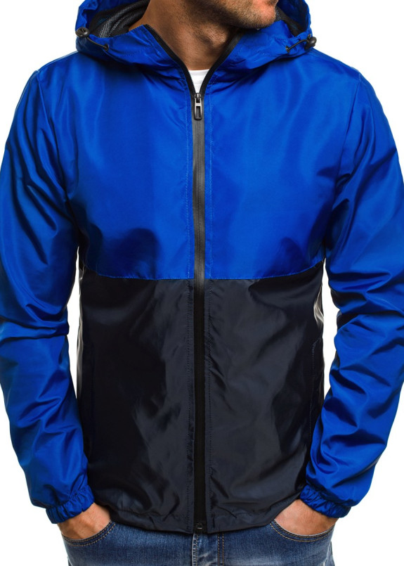 Ветровка мужская черная с синим MFStore Изображение Ветровка мужская черная с синим MFStore