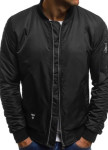 Изображение Бомбер мужской со сборкой на рукавах черный MFStore