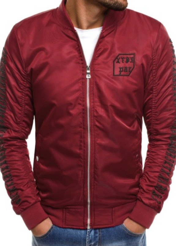 Бомбер мужской с вышивкой бордовый MFStore Изображение Бомбер мужской с вышивкой бордовый MFStore