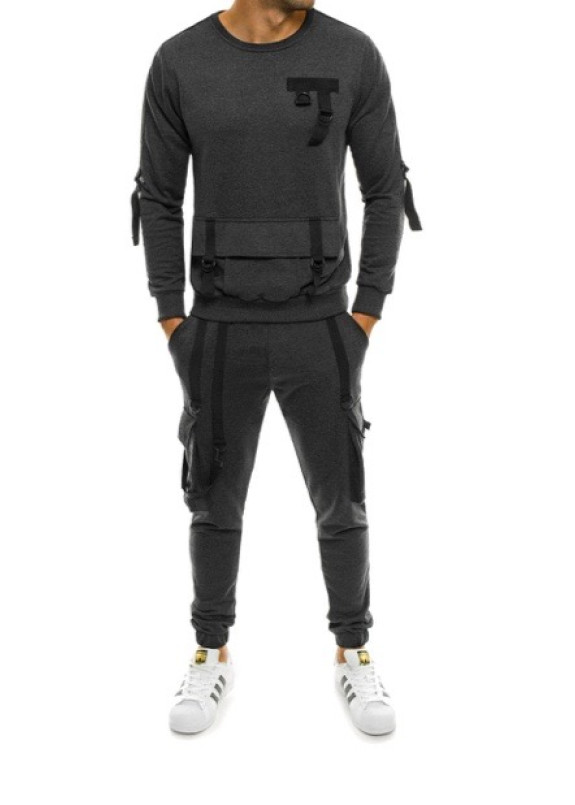 Костюм спортивный с подтяжками темно-серый MFStore Изображение Костюм спортивный с подтяжками темно-серый MFStore