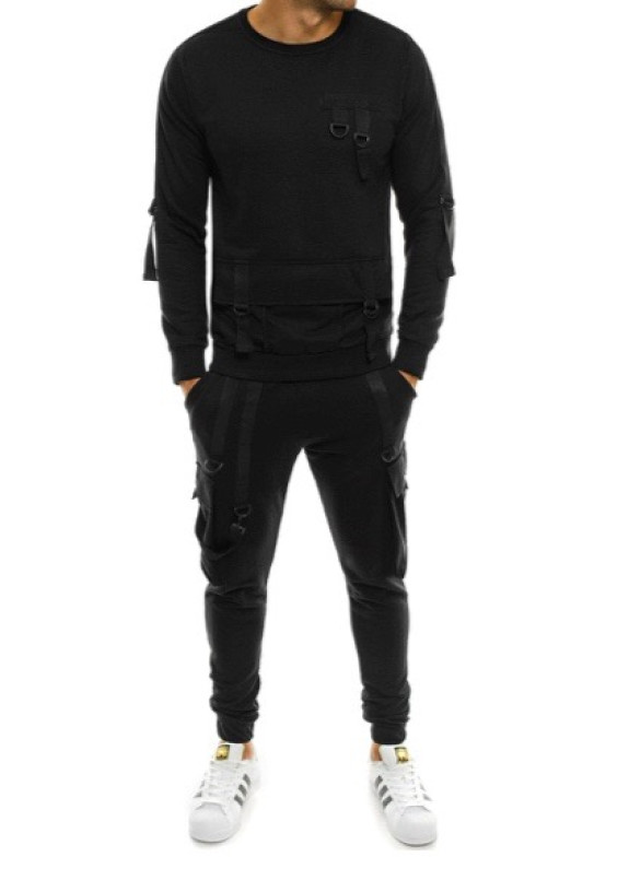 Костюм спортивный с подтяжками черный MFStore Изображение Костюм спортивный с подтяжками черный MFStore