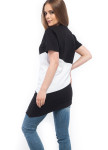 Футболка женская асимметричная черная с белым Wolff Изображение Футболка женская асимметричная черная с белым Wolff