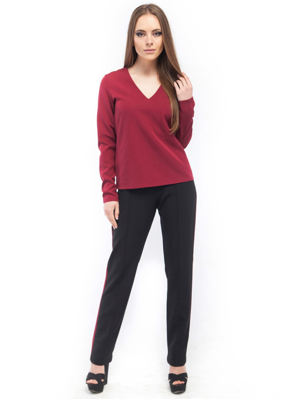 Костюм женский черный с бордовым Wolff Изображение Костюм женский черный с бордовым Wolff