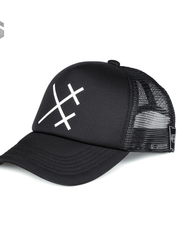 Кепка тракер чорна з білим принтом XX MFS Изображение Кепка тракер чорна з білим принтом XX MFS