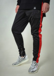 Штаны мужские с лампасами черные с красным T-Stripe Somatonic Изображение Штаны мужские с лампасами черные с красным T-Stripe Somatonic