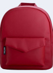 Изображение Рюкзак женский с накладным карманом красный Twins Store