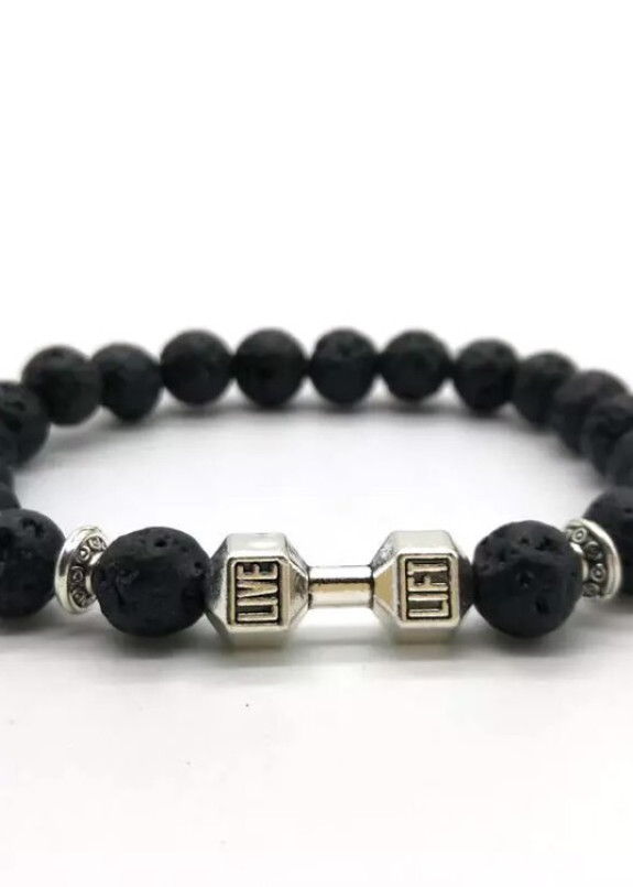 Браслет из натурального камня черный Live Lift Fashion Изображение Браслет из натурального камня черный Live Lift Fashion