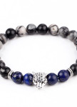 Браслет из натурального камня серый с синим Leopard Fashion Изображение Браслет из натурального камня серый с синим Leopard Fashion