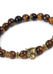 Браслет из натурального камня коричневый Leopard Fashion Изображение Браслет из натурального камня коричневый Leopard Fashion