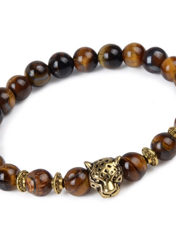 Браслет из натурального камня коричневый Leopard Fashion Изображение Браслет из натурального камня коричневый Leopard Fashion