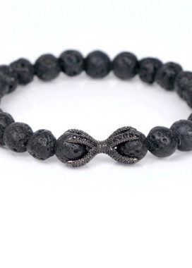 Браслет из натурального камня черный Claws Fashion Изображение Браслет из натурального камня черный Claws Fashion