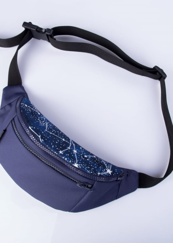 Бананка текстильная с принтом синяя Созвездие Twins Store Изображение Бананка текстильная с принтом синяя Созвездие Twins Store