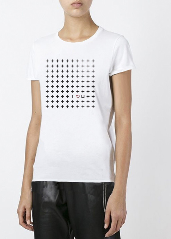 Футболка женская белая с принтом YAPPI Изображение Футболка женская белая с принтом YAPPI