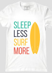 Футболка мужская белая Sleep less surf more YAPPI Изображение Футболка мужская белая Sleep less surf more YAPPI