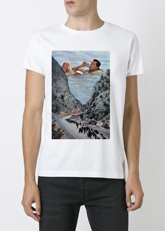 Футболка мужская белая с принтом YAPPI   Изображение Футболка мужская белая с принтом YAPPI