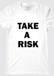 Изображение Футболка мужская белая Take a risk YAPPI