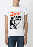 Футболка мужская белая Sorry Cash Only YAPPI Изображение Футболка мужская белая Sorry Cash Only YAPPI