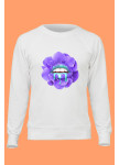 Свитшот женский белый Purple Lips Yappi Изображение Свитшот женский белый Purple Lips Yappi