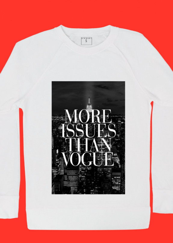 Свитшот женский белый More Issues Than Vogue Yappi Изображение Свитшот женский белый More Issues Than Vogue Yappi