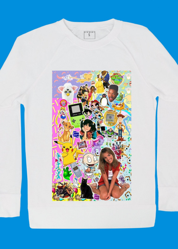 Свитшот женский белый 90''s Yappi Изображение Свитшот женский белый 90''s Yappi