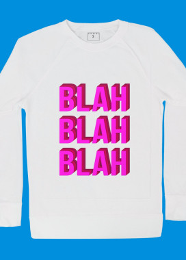 Свитшот женский белый BLAH Yappi Изображение Свитшот женский белый BLAH Yappi