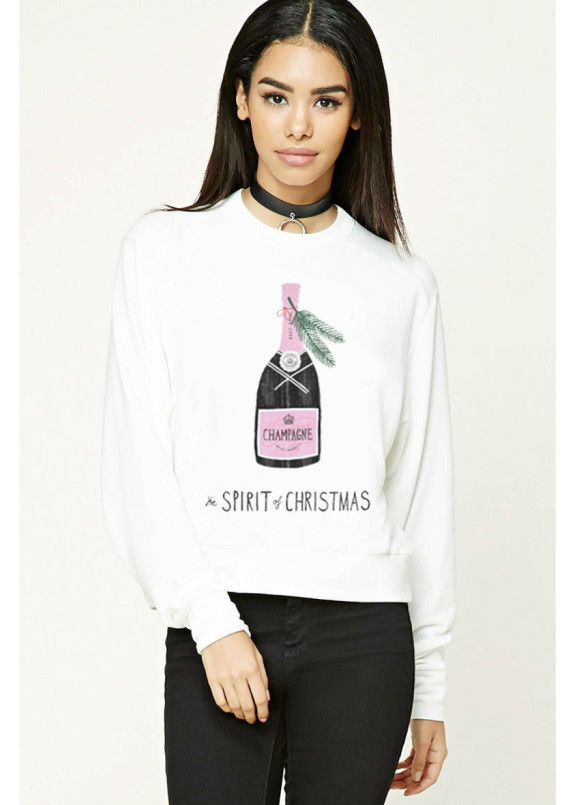 Свитшот женский белый Champagne Yappi  Изображение Свитшот женский белый Champagne Yappi