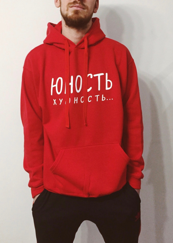 Худи красное Юность Unicorn Valley Изображение Худи красное Юность Unicorn Valley