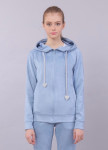 Толстовка с капюшоном замшевая голубая Roussin Изображение Толстовка с капюшоном замшевая голубая Roussin