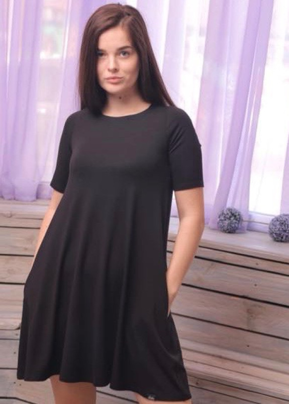 Платье-колокол черное Leska Prod Изображение Платье-колокол черное Leska Prod