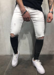 Джинсы мужские омбре белые с черным MFStore Изображение Джинсы мужские омбре белые с черным MFStore
