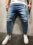Джинсы мужские с дырками голубые MFStore Изображение Джинсы мужские с дырками голубые MFStore