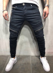 Джинсы мужские с рифлением и молниями черные MFStore Изображение Джинсы мужские с рифлением и молниями черные MFStore