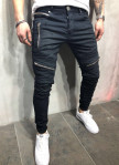 Джинсы мужские с рифлением и молниями черные MFStore Изображение Джинсы мужские с рифлением и молниями черные MFStore