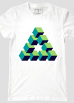 Футболка мужская белая Impossible Triangle YAPPI Изображение Футболка мужская белая Impossible Triangle YAPPI