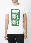 Футболка мужская белая Two Beer or not Two Beer YAPPI  Изображение Футболка мужская белая Two Beer or not Two Beer YAPPI
